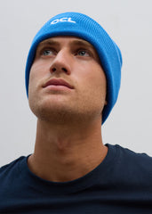 OCL Knit Beanie Embroidered Blue