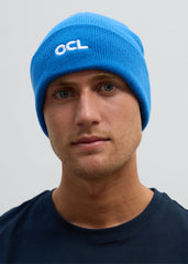 OCL Knit Beanie Embroidered Blue