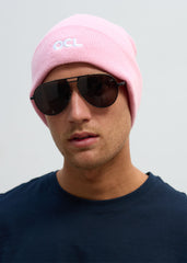 OCL Knit Beanie Embroidered Pink