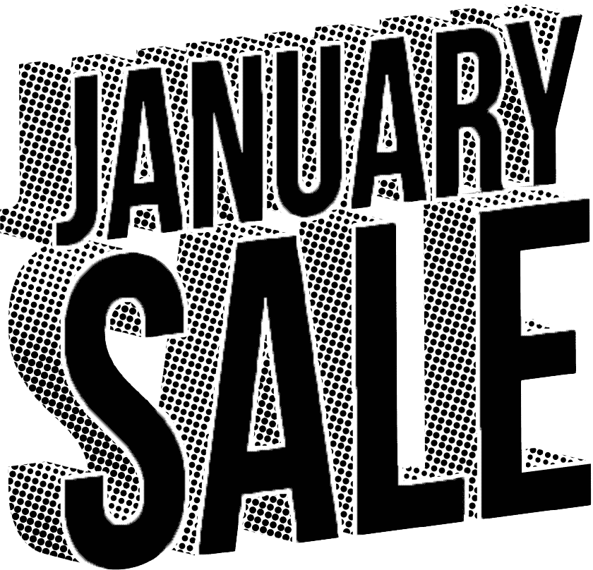 OCL January sale graphic announcing 50% off