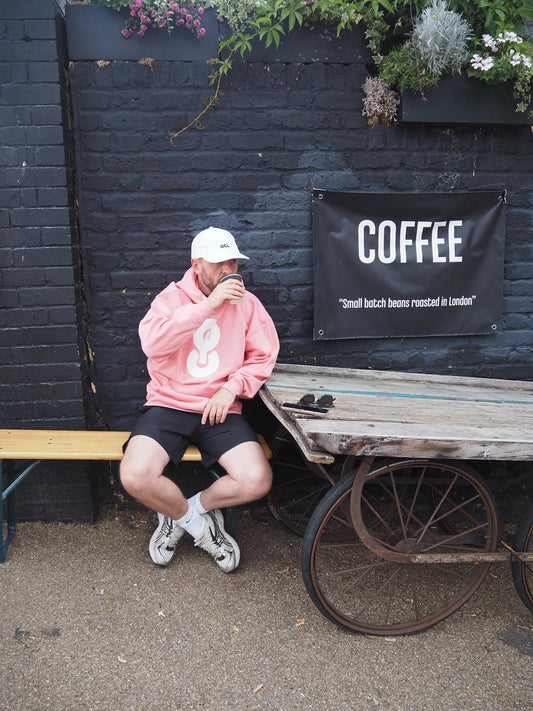Ben having a coffee at Chloe's Espresso
